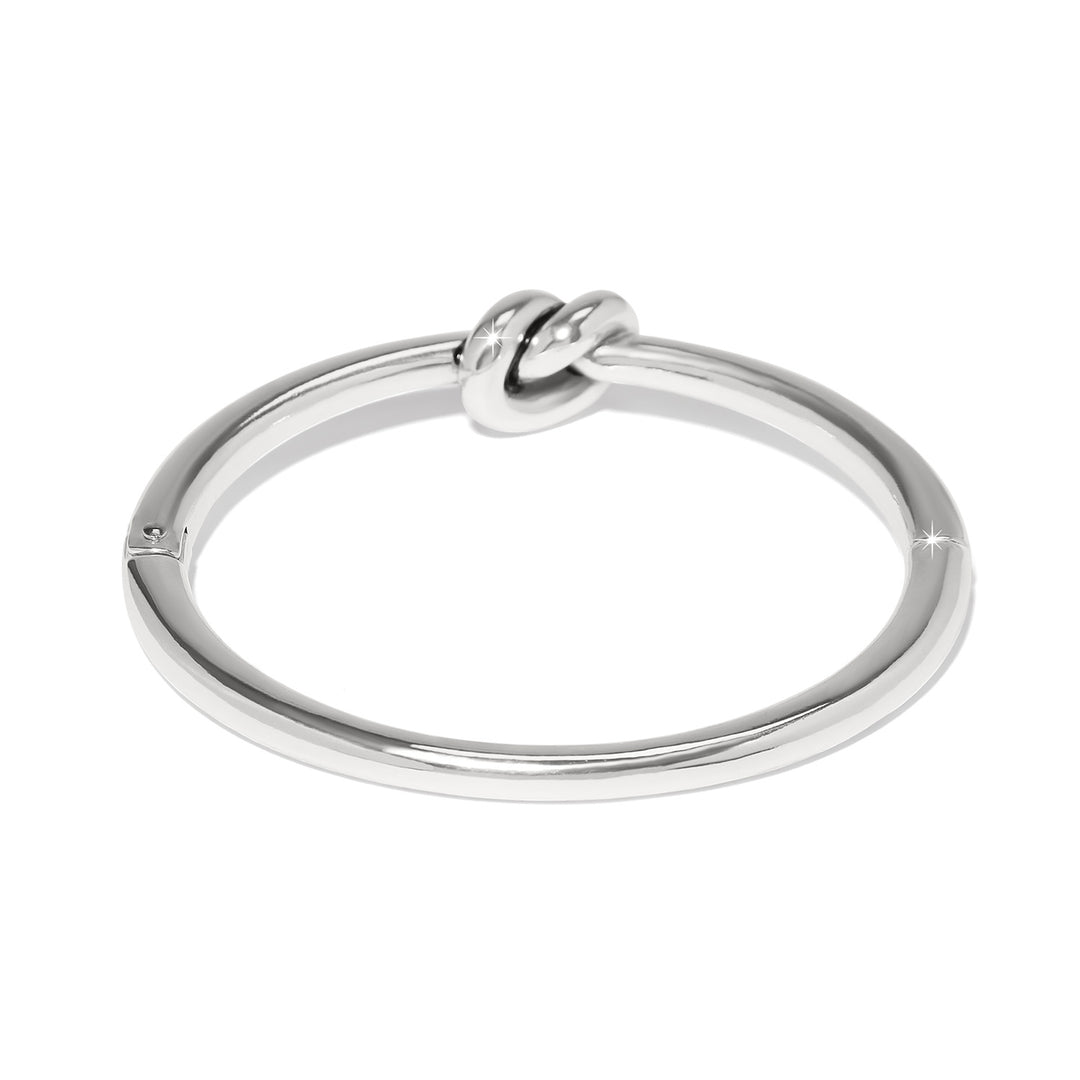 Interlok Single Knot Silver Hinged Bangle