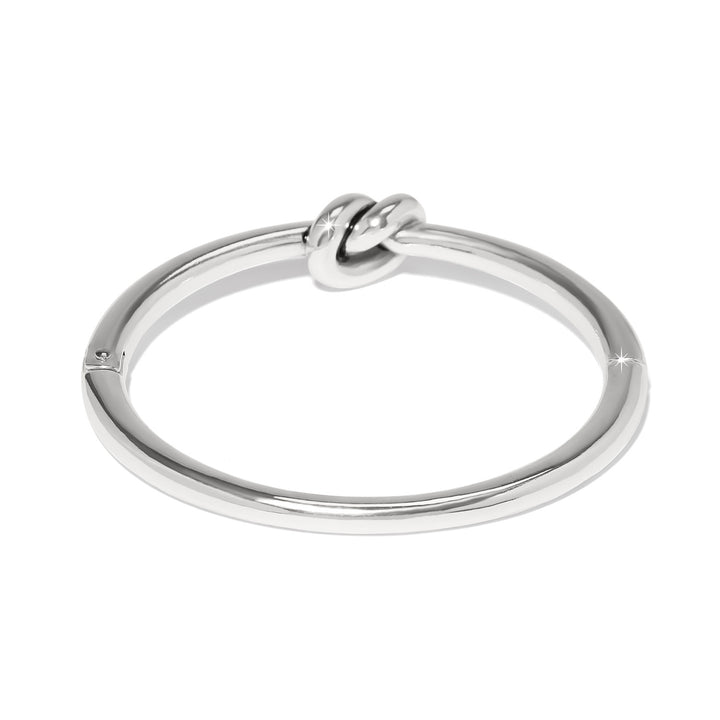 Interlok Single Knot Silver Hinged Bangle