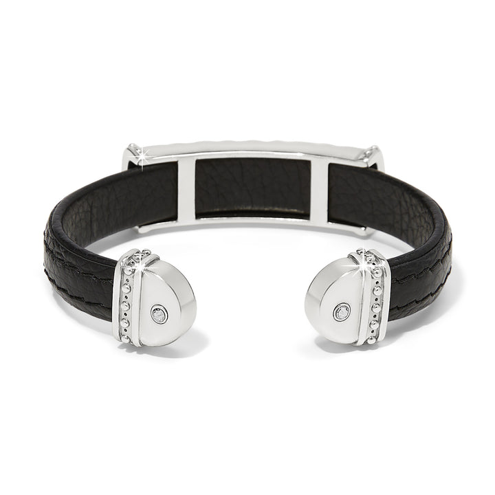 Mosaic Two Tone Black Bar Cuff Bracelet