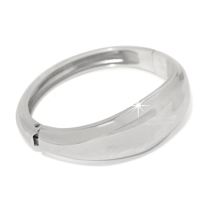Cascade Lumina Hinged Bangle Silver