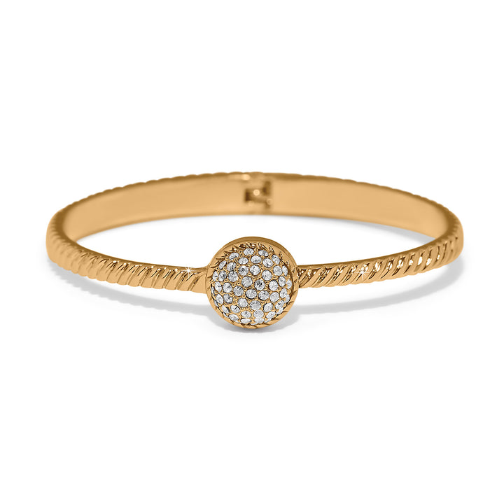 Illumina Celeste Dome Hinged Bangle Gold