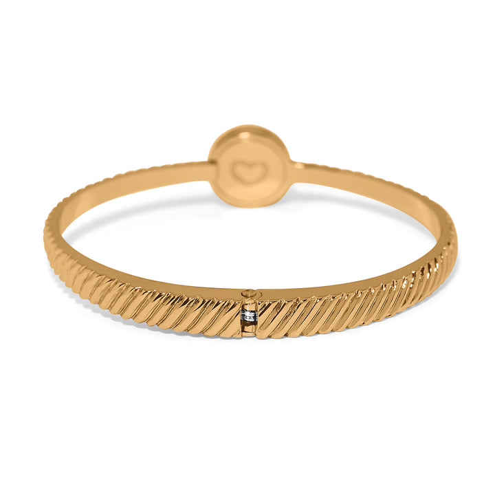 Illumina Celeste Dome Hinged Bangle Gold