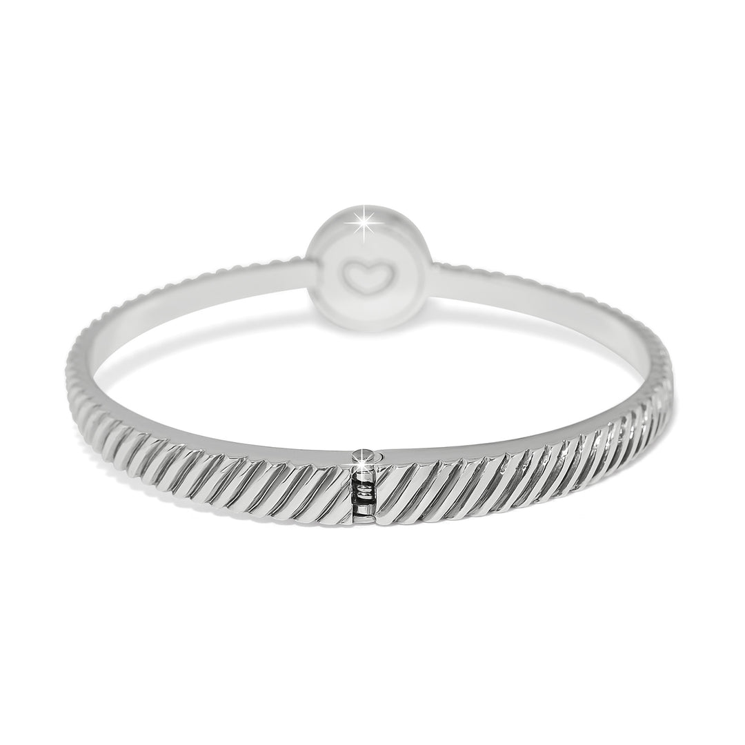 Illumina Celeste Dome Hinged Bangle Silver