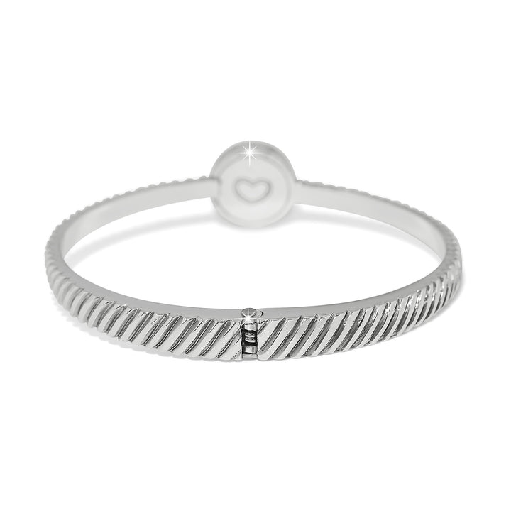 Illumina Celeste Dome Hinged Bangle Silver