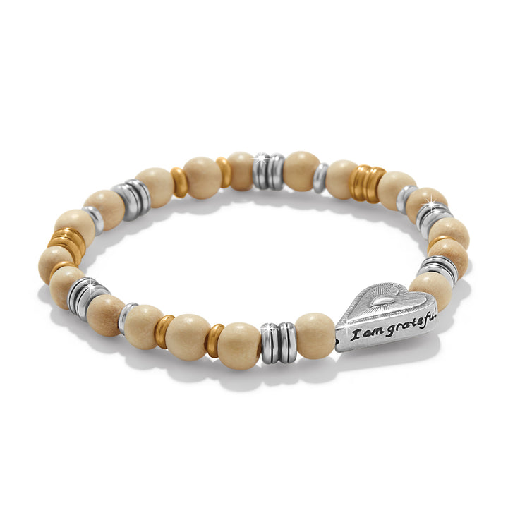 Love Messages I Am Grateful Stretch Bracelet