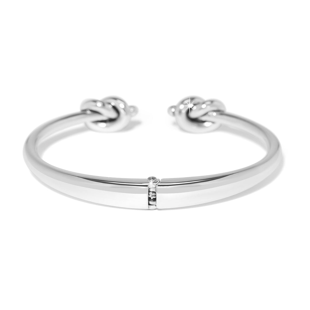 Interlok Single Knot Open Hinge Bangle Silver