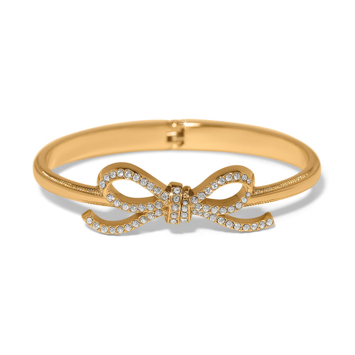 Illumina Bow Hinged Bangle Gold