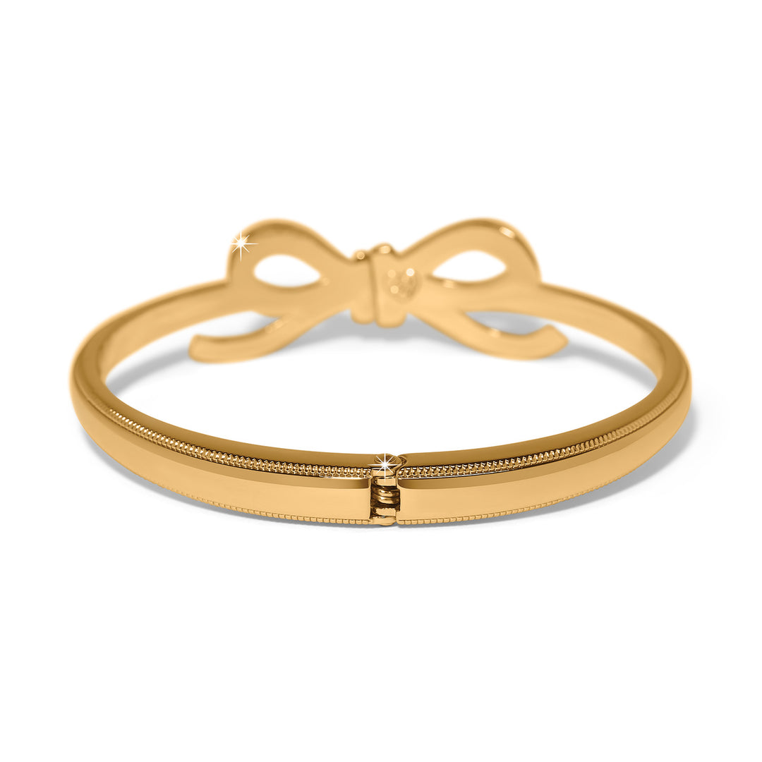 Illumina Bow Hinged Bangle Gold