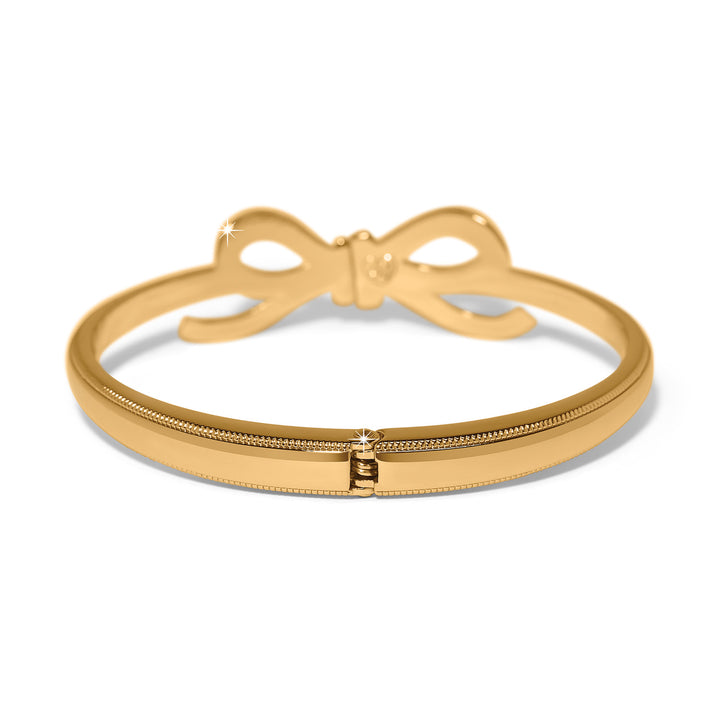 Illumina Bow Hinged Bangle Gold