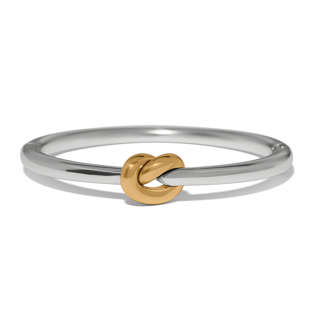 Interlok Single Knot Hinged Bangle Two Tone
