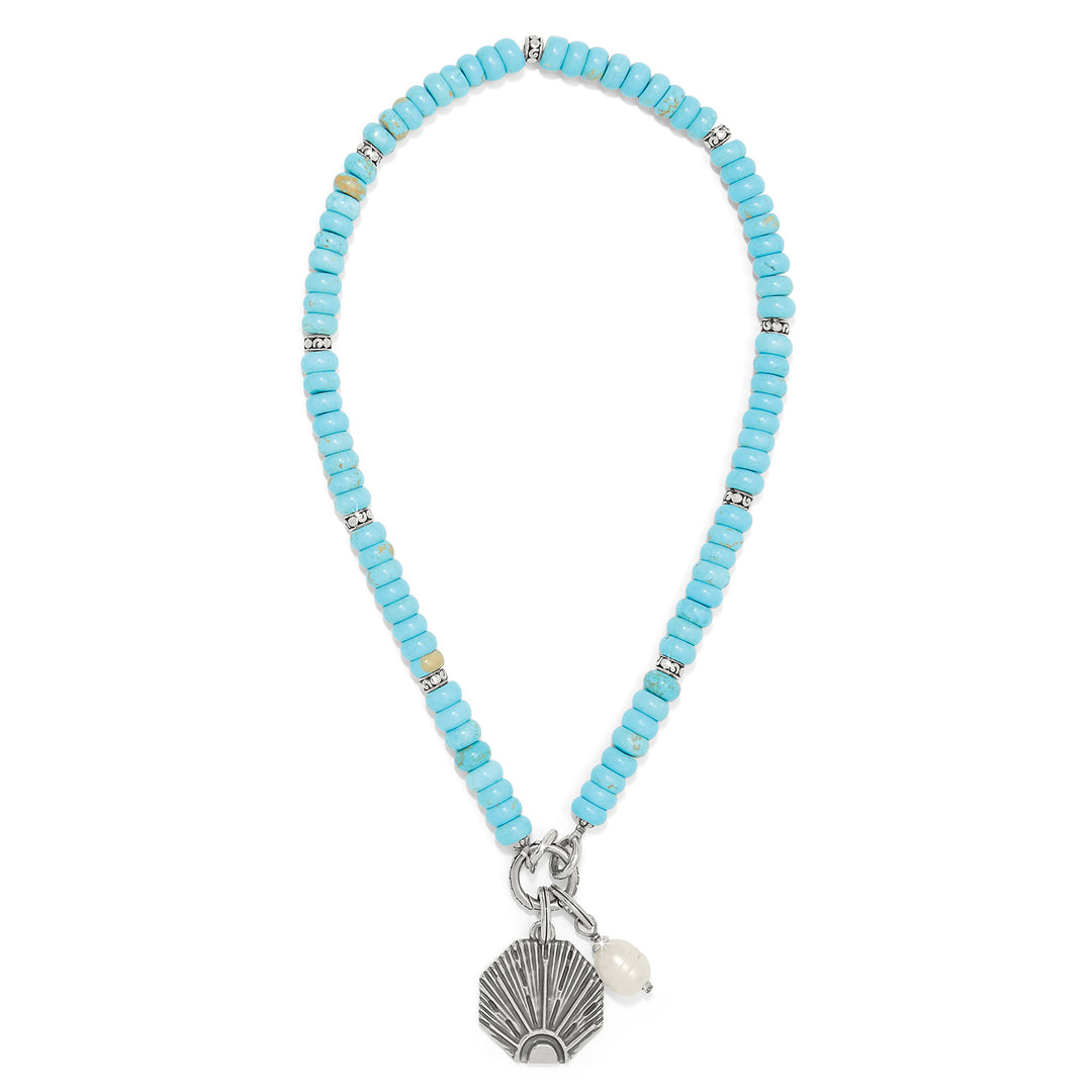 Token Charm Lapis Turquoise Necklace