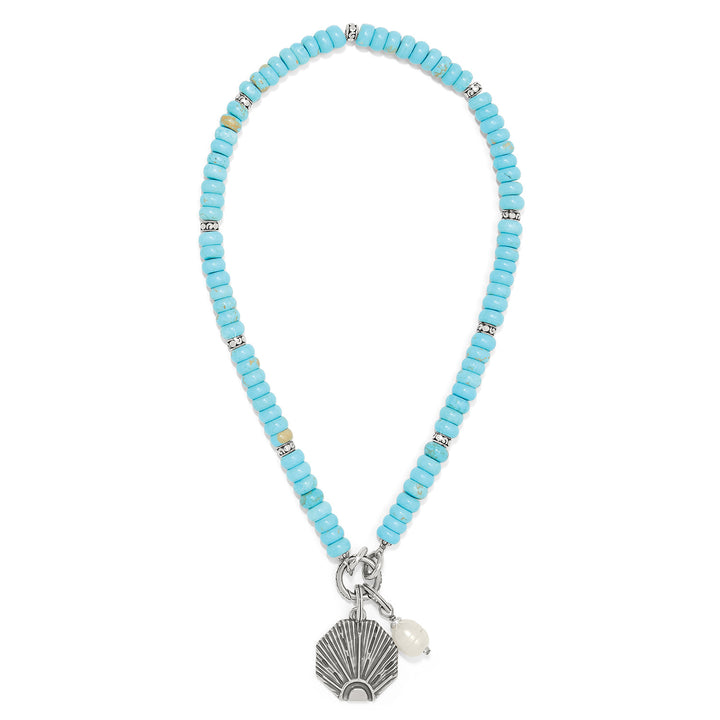 Token Charm Lapis Turquoise Necklace