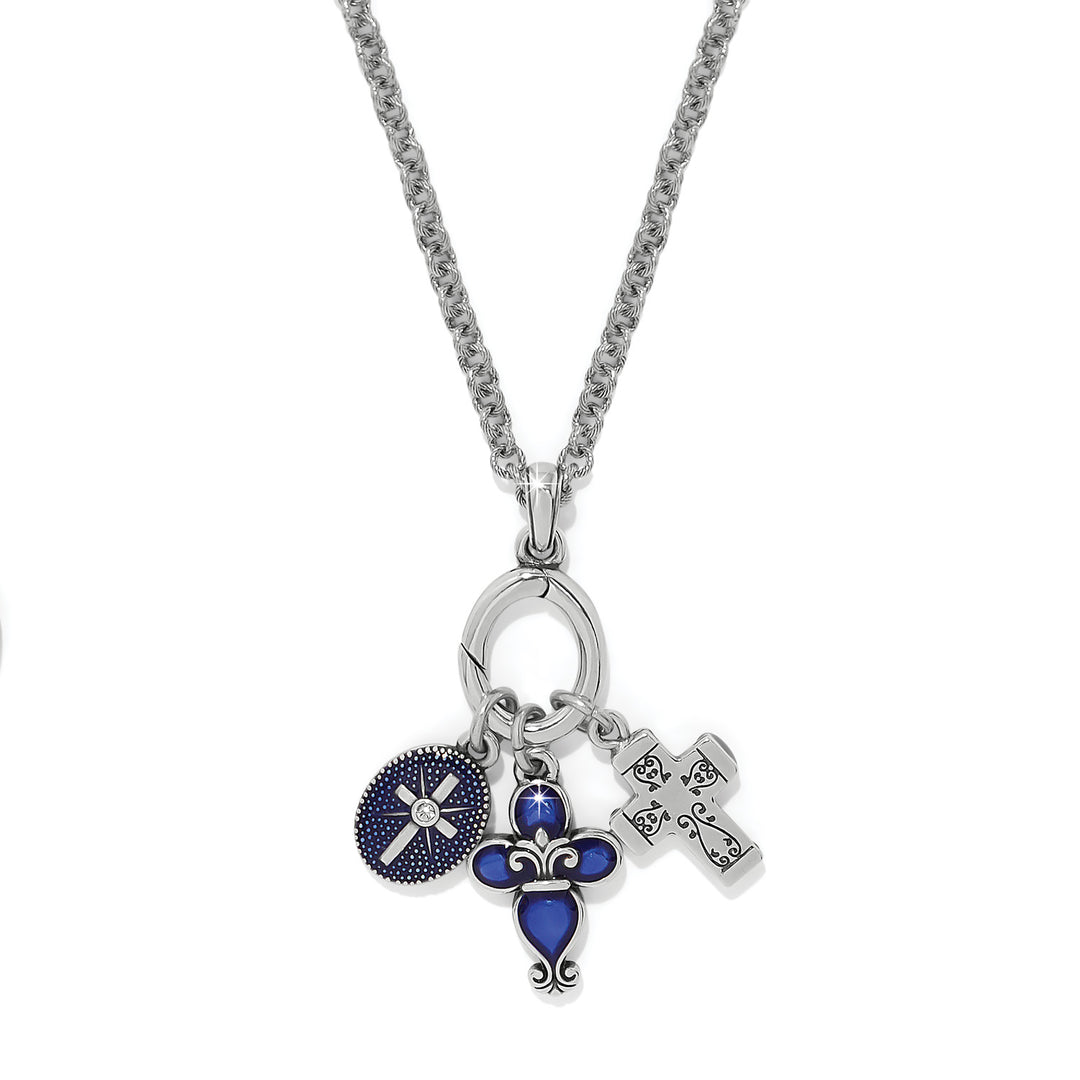 Unity Cross Blue Necklace