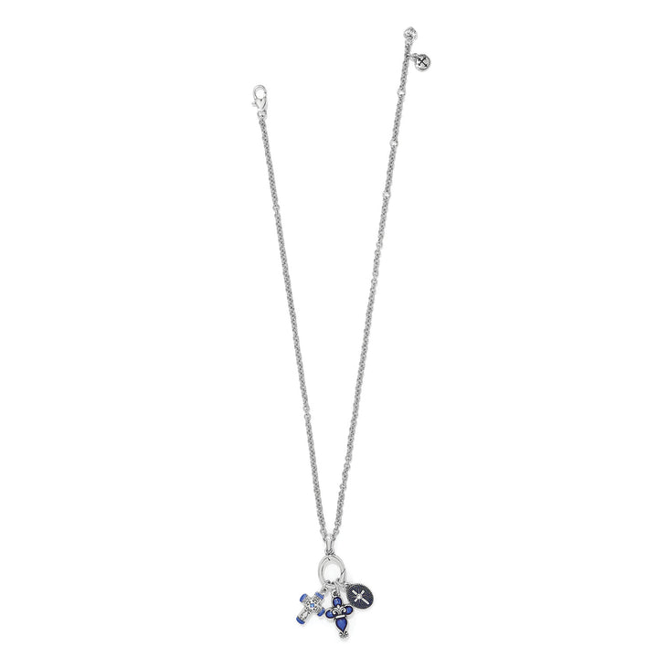 Unity Cross Blue Necklace