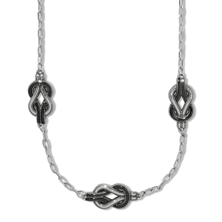 Interlok Harmony Trio Necklace Silver/Black