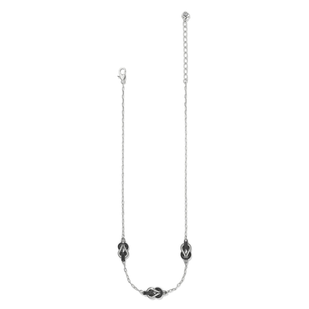 Interlok Harmony Trio Necklace Silver/Black