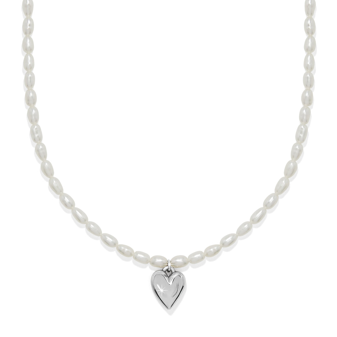 Cascade Embrace Pearl Heart Necklace