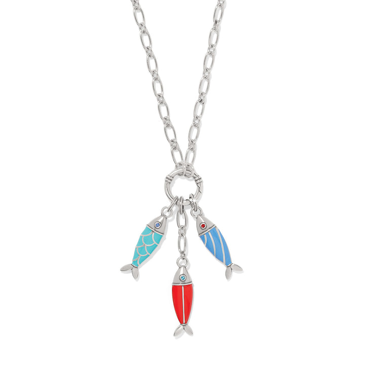 Sun &amp; Sea Fish Trio Charm Necklace