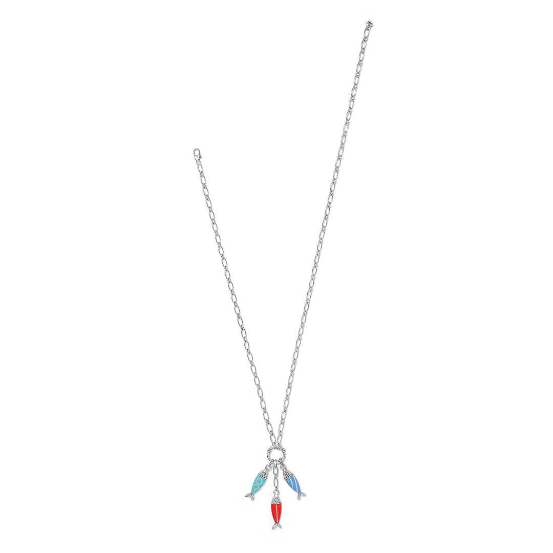 Sun &amp; Sea Fish Trio Charm Necklace