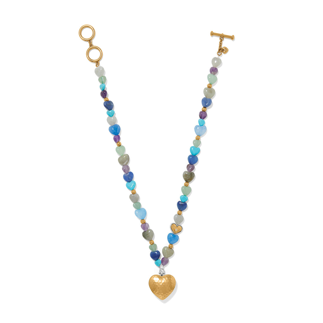 One Heart Multi Heart Bead Necklace