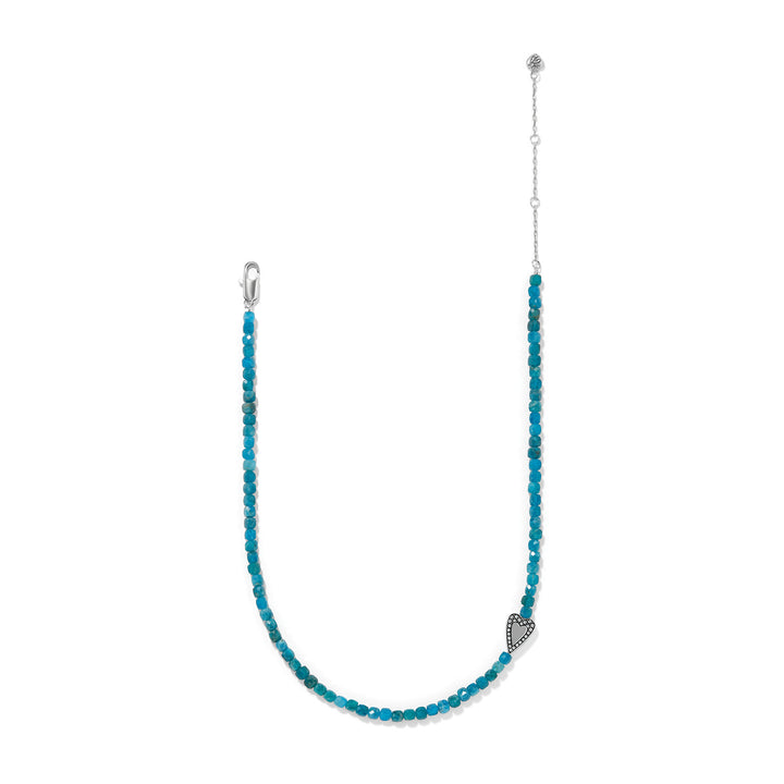 Love Message Be Bold Teal Necklace