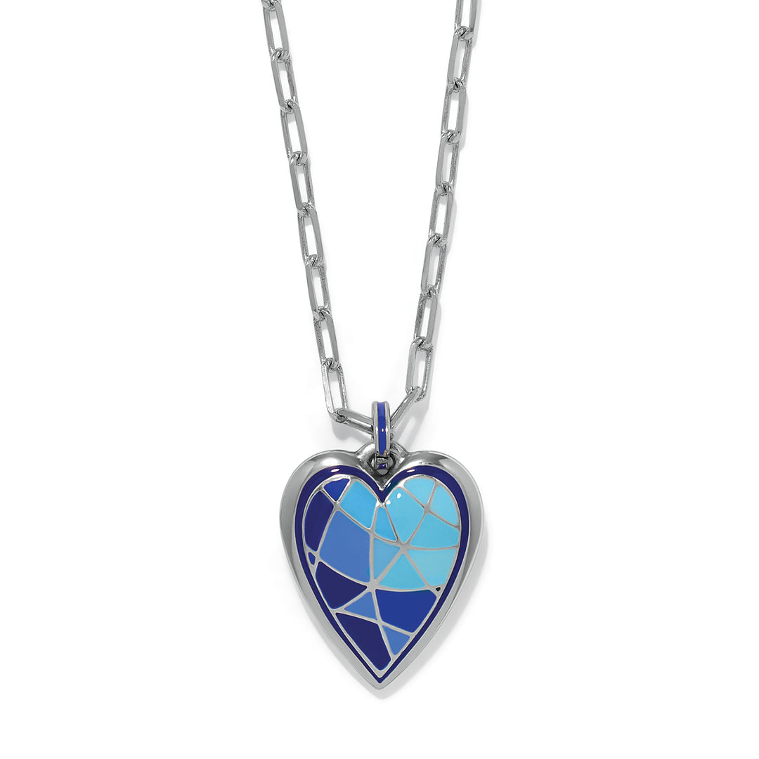 Colormix Heart Blues Petite Necklace