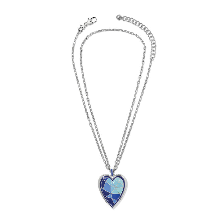 Colormix Heart Blues Petite Necklace