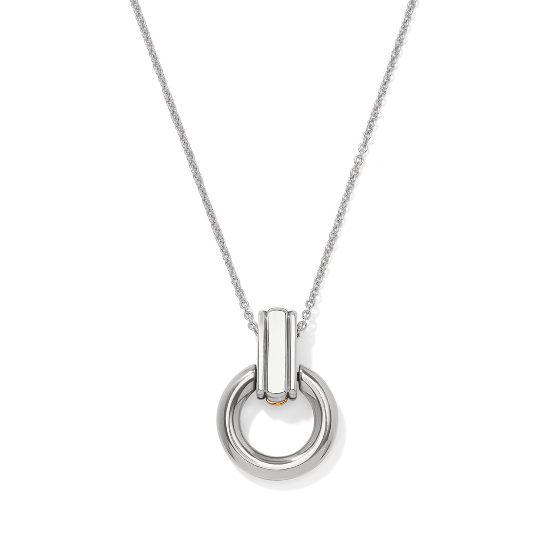 Mosaic Two Tone Link Ring Necklace
