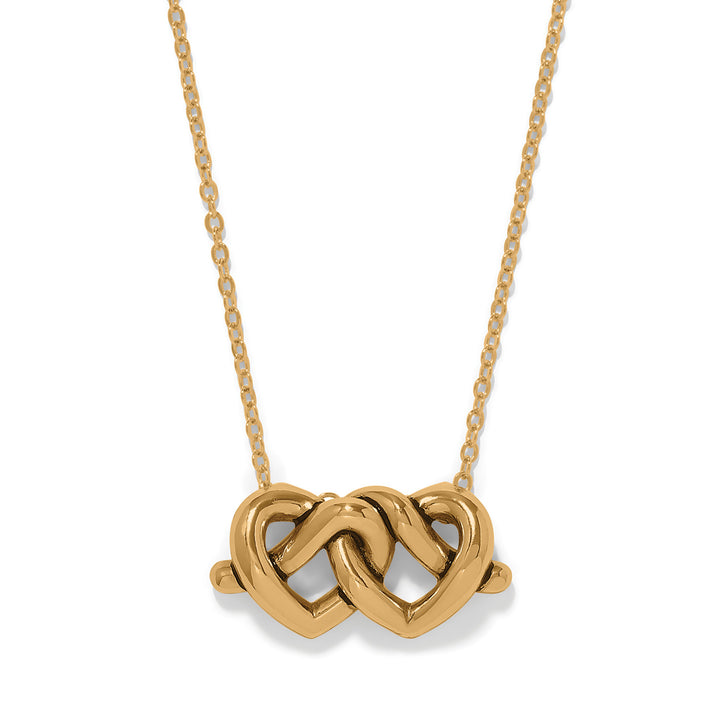 Interlok Linked Hearts Gold Necklace