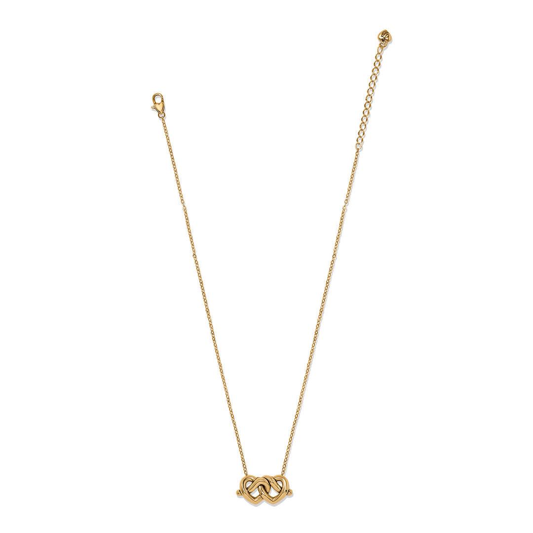Interlok Linked Hearts Gold Necklace