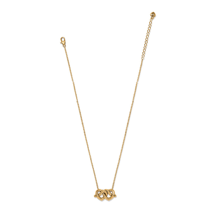 Interlok Linked Hearts Gold Necklace