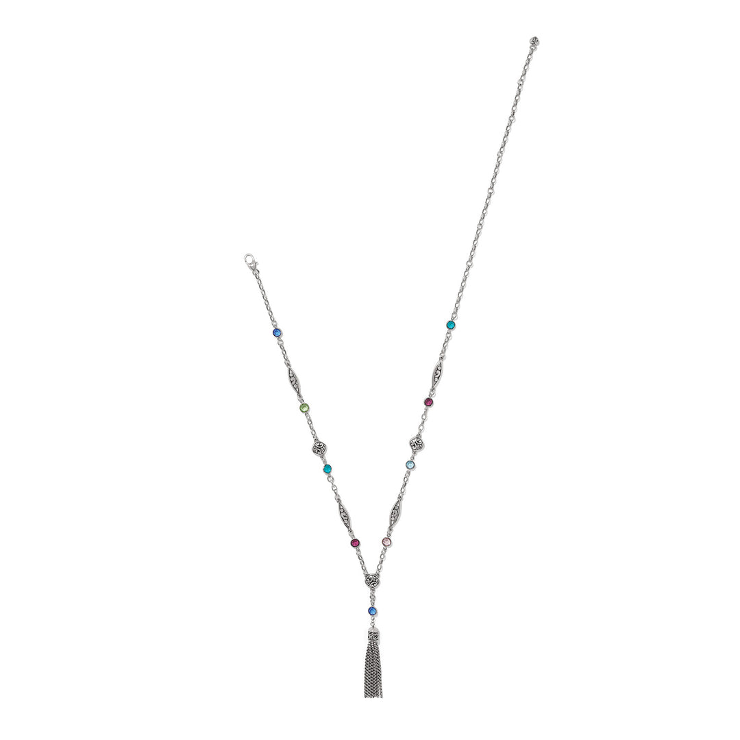 Contempo Color Gems Tassel Necklace