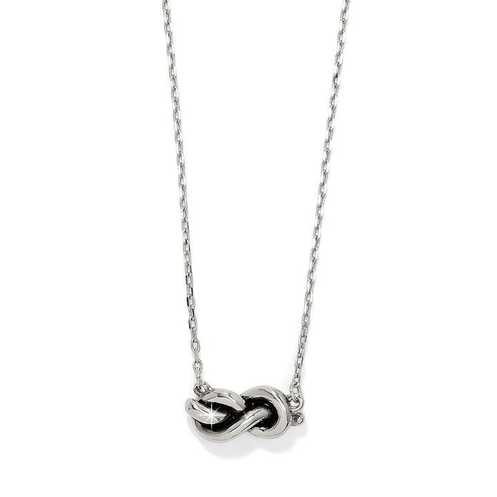 Interlok Single Knot Silver Petite Necklace