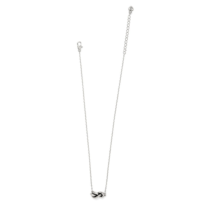 Interlok Single Knot Silver Petite Necklace