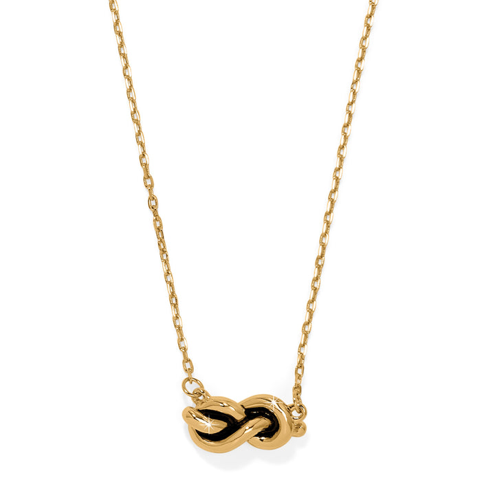 Interlok Single Knot Gold Petite Necklace