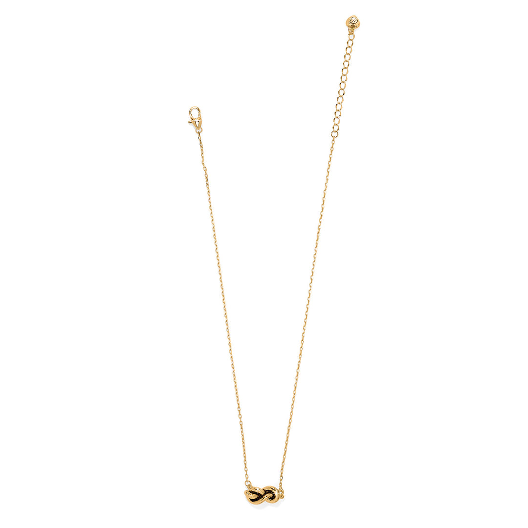 Interlok Single Knot Gold Petite Necklace