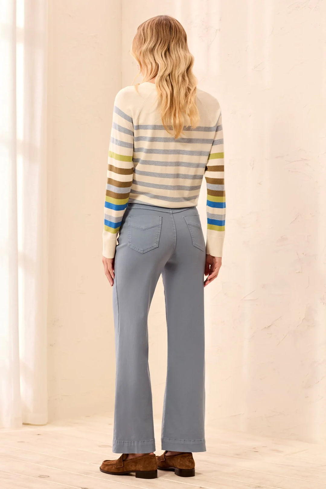 Fly Front 5 Pocket Pant - Blue Fog