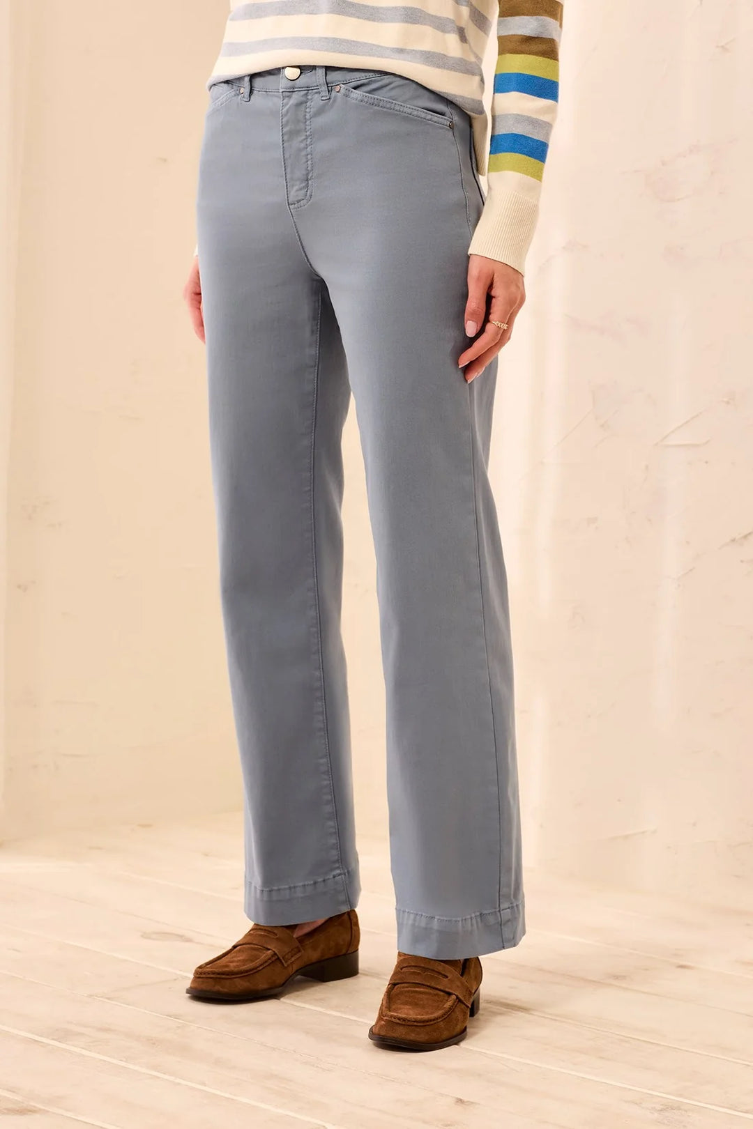 Fly Front 5 Pocket Pant - Blue Fog