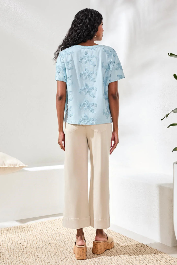 Aqua Sky Crew Neck Top