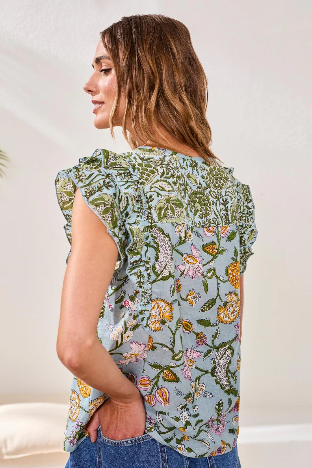 Rainforest Mixed Print Blouse